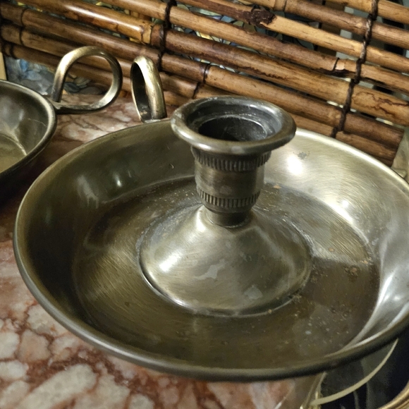 Vintage Bronze Candle Stick Holders - Picture 3 of 10